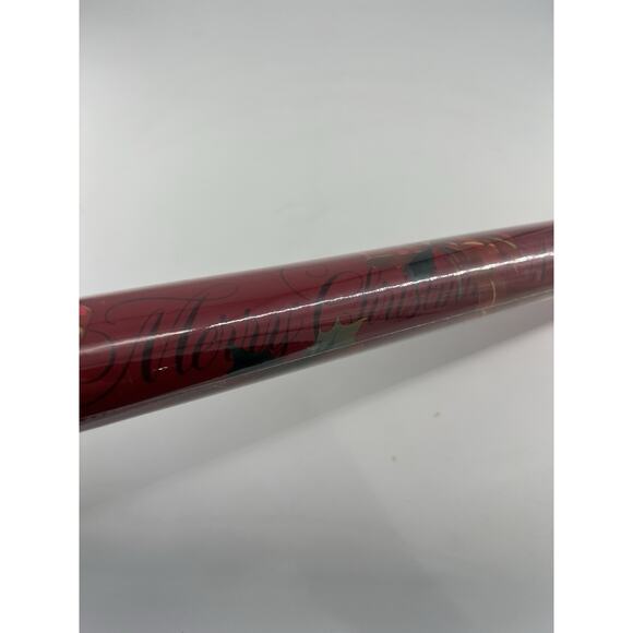 Vintage Hallmark Christmas Wrapping Paper Red Holly Pine 32 Feet Holiday New - Picture 2 of 9